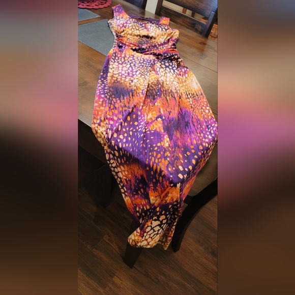 RUBY ROX || Slinky Vibrant Print Dress - Women's Size L - Picture 4 of 16